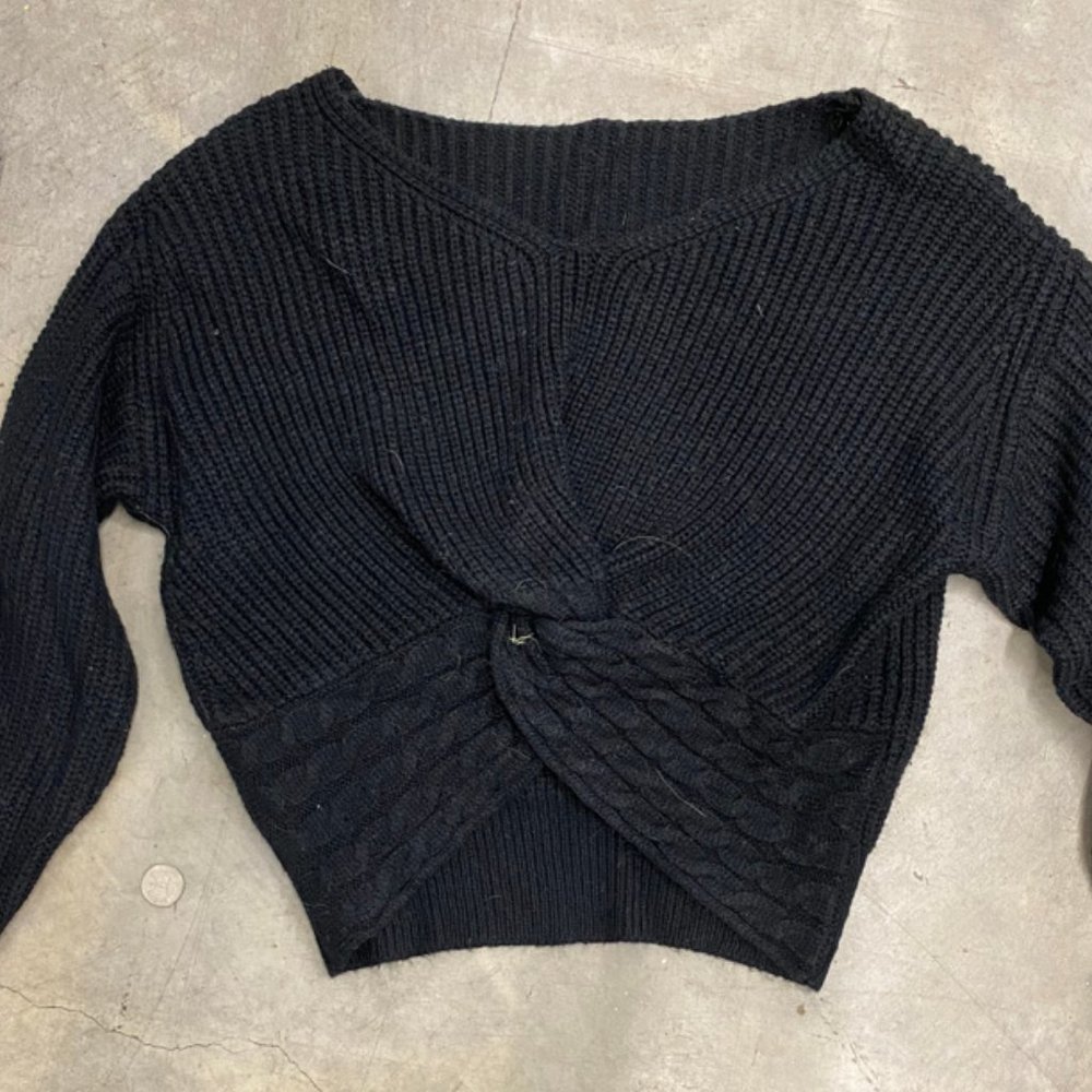 Black Crop Sweater